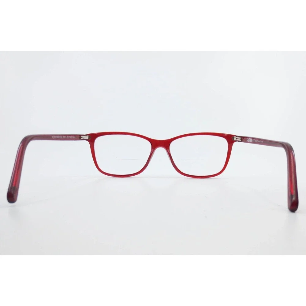 Puma PE0018OCOS 001 Red Rectangular Eyeglasses Frames 52-15-135 Mens Womens
